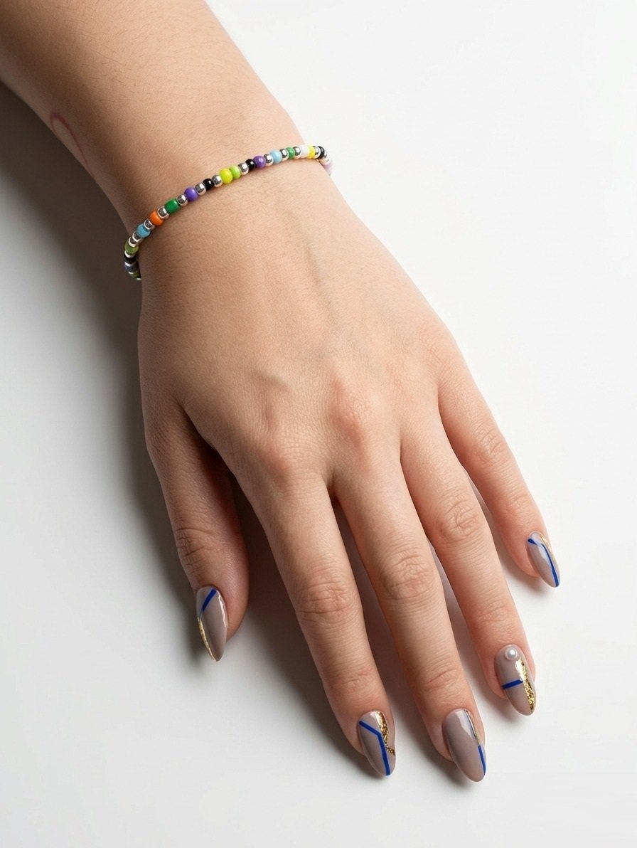 Pulsera elastizada piedra multicolor C-24B