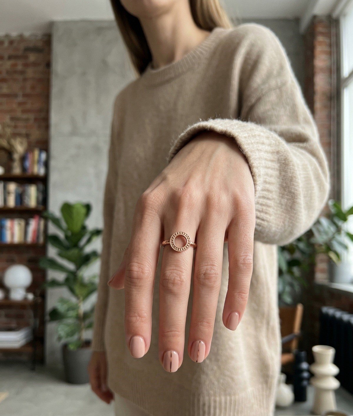 ANILLO CIRCULO ROSE C-38B