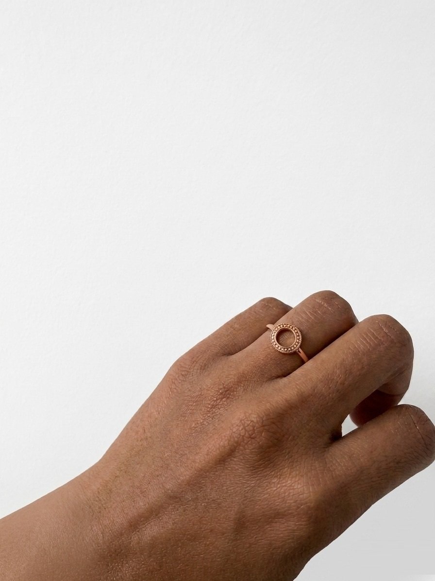 ANILLO CIRCULO ROSE C-38B