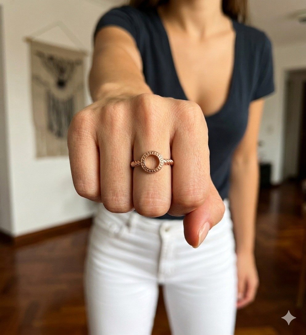 ANILLO CIRCULO ROSE C-38B