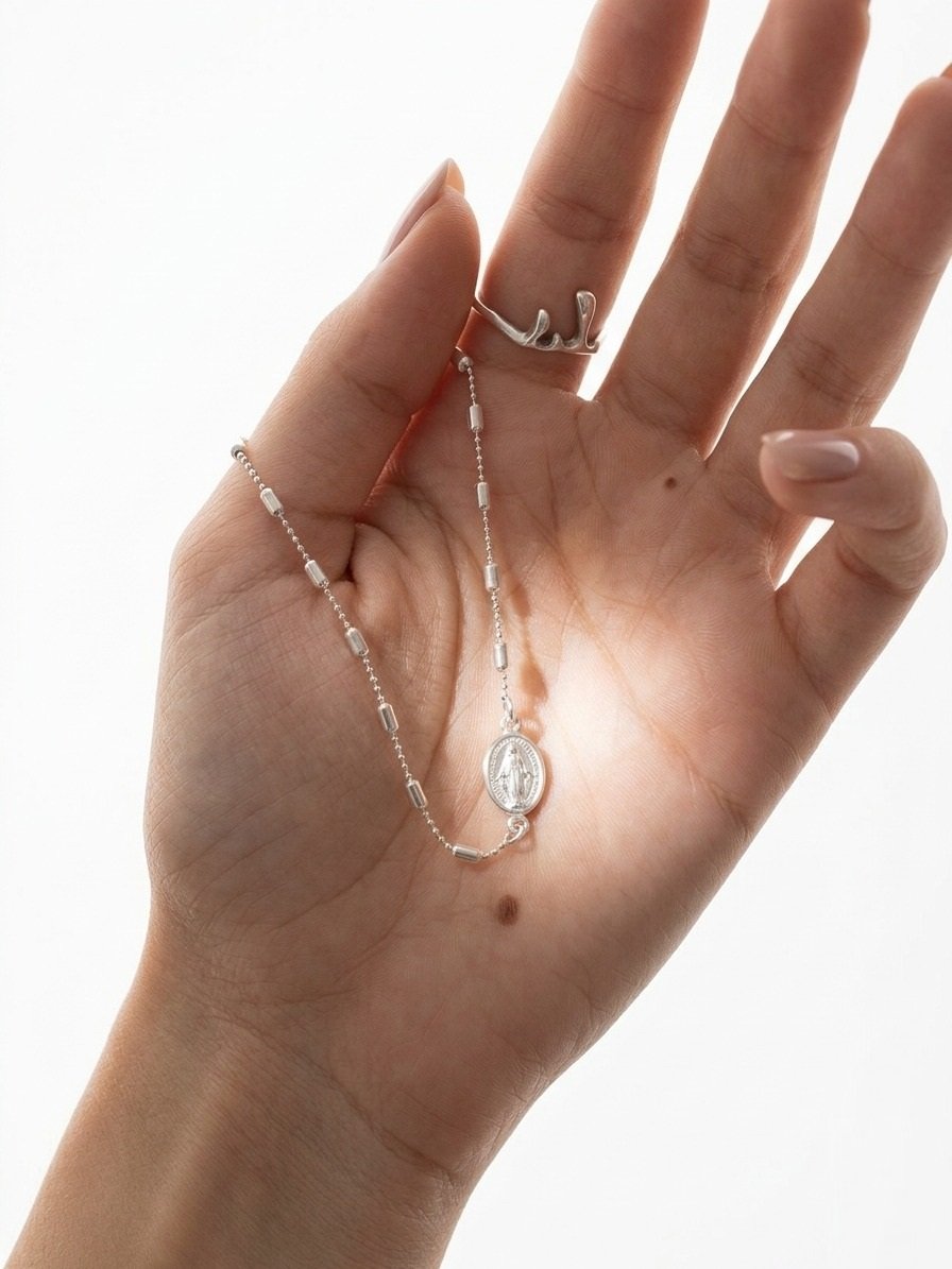 PULSERA VIRGEN MILAGROSA 17 +3cm C-24B