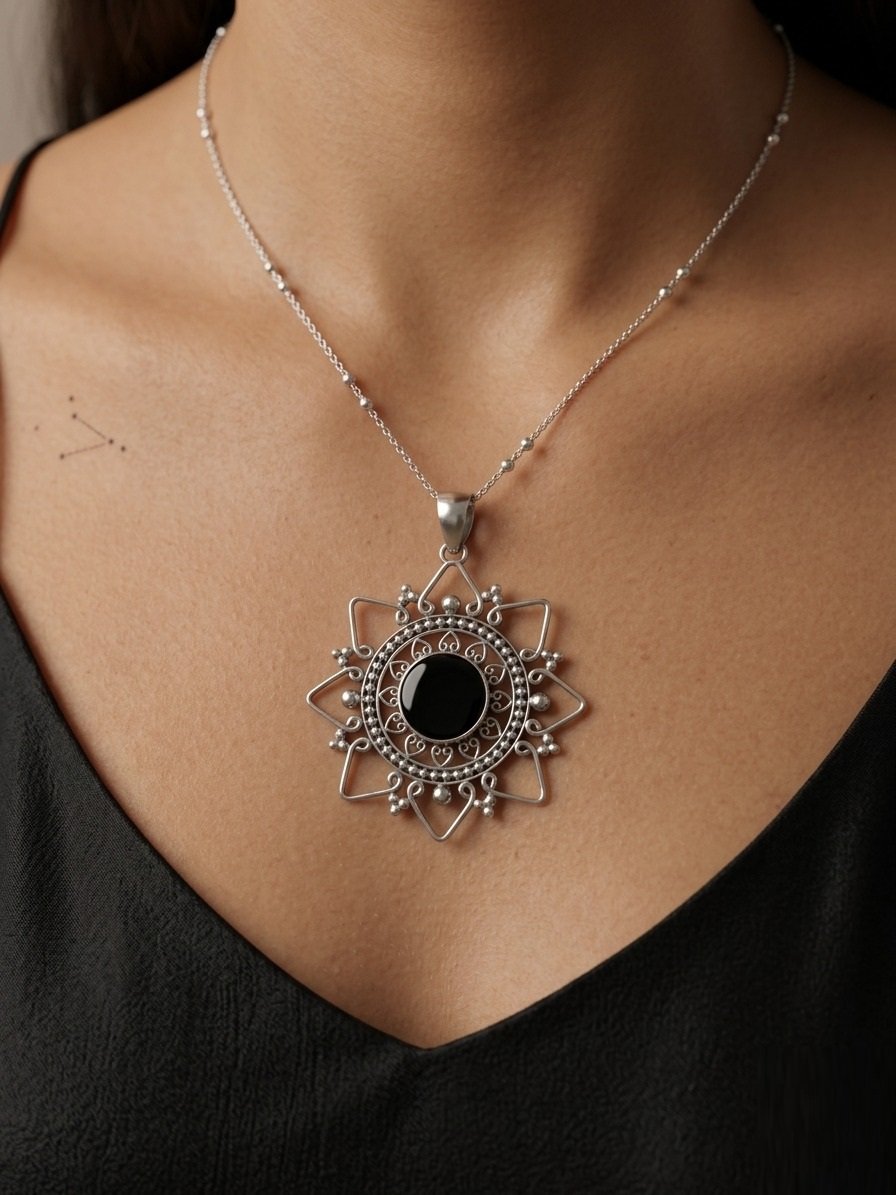 DIJE OBSIDIANA NEGRA C-25A