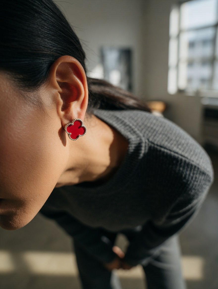Pasante Van Cleef rojo 1,5cm C-104C