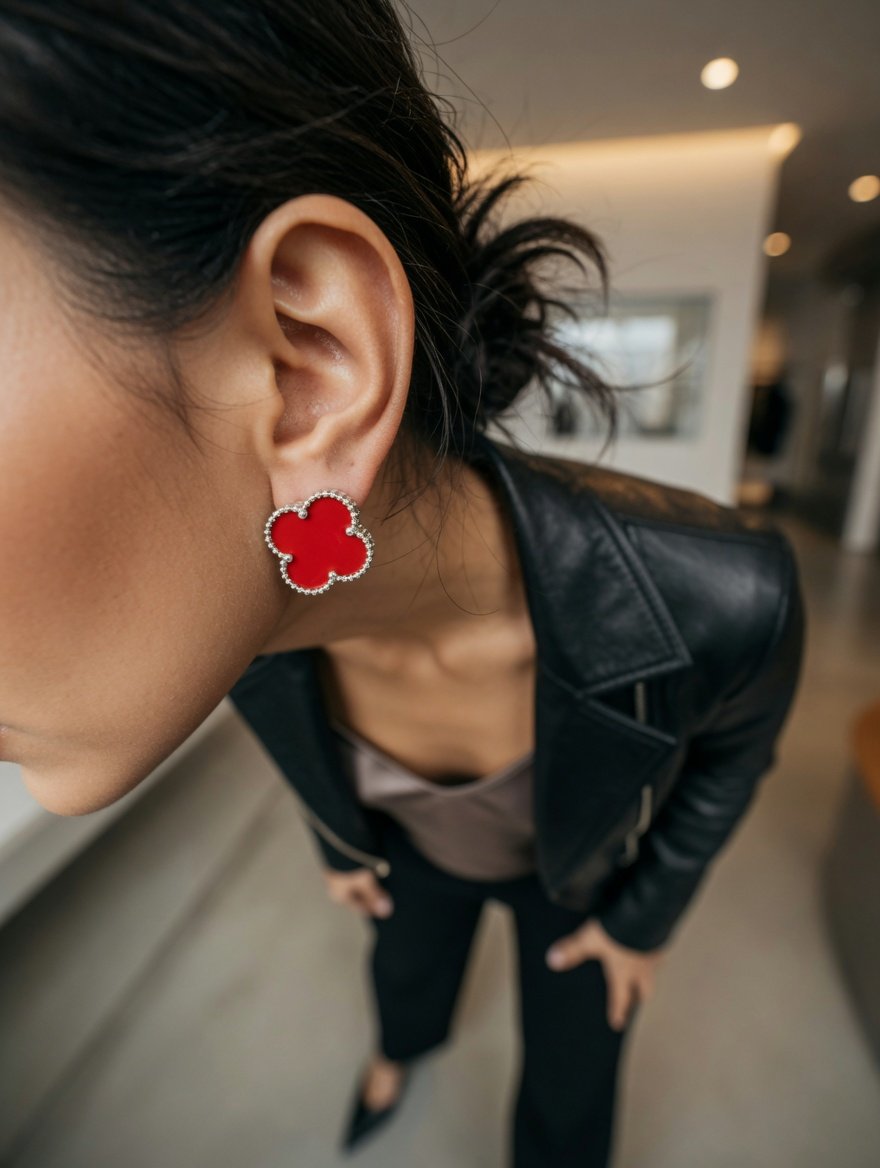 Pasante Van Cleef rojo 1,5cm C-104C