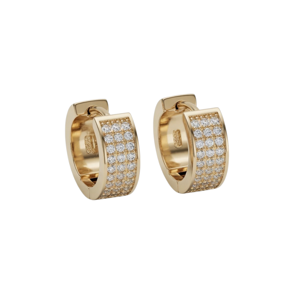 ARGOLLAS DORADAS CON BRILLOS 12mm C-103A