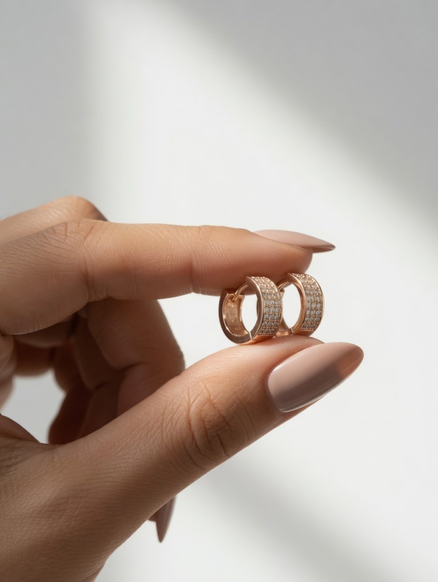 ARGOLLAS DORADAS CON BRILLOS 12mm C-103A