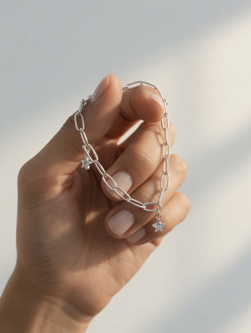 PULSERA ESLABONES ESTRELLAS 18cm C-23A