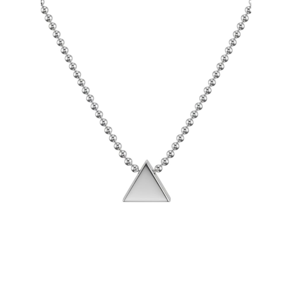 CONJUNTO CADENA BOLITA SUSANO TRIANGULO LISO 40cm C-56B
