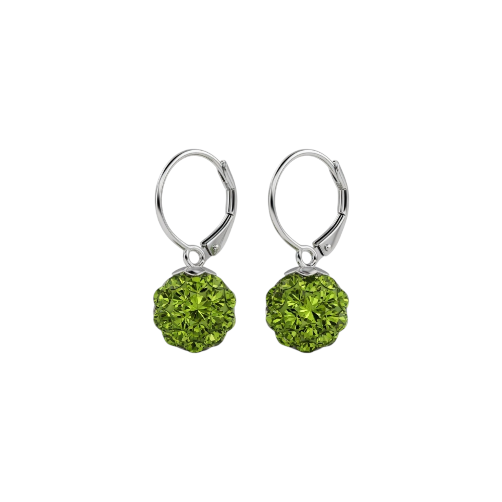 argolla bolita de fuego verde  C-101B