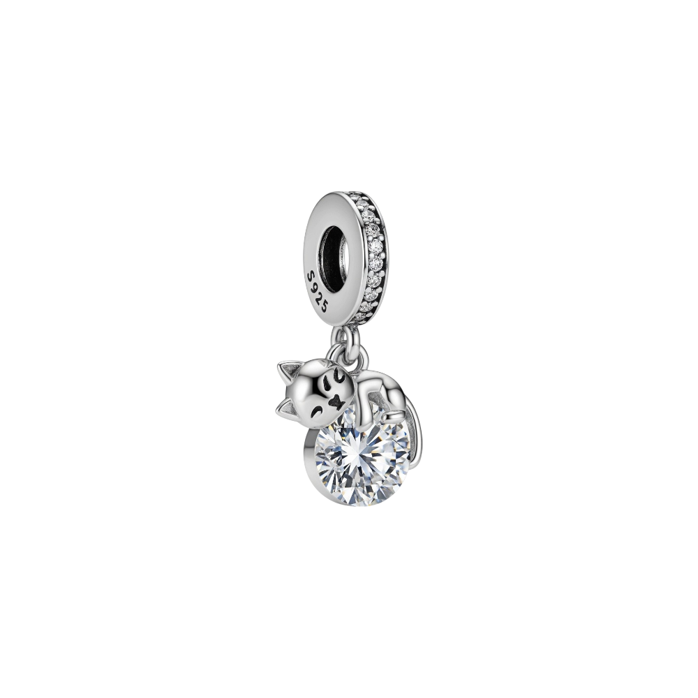 CHARMS  GATO ZAFIRO BLANCO T-1C