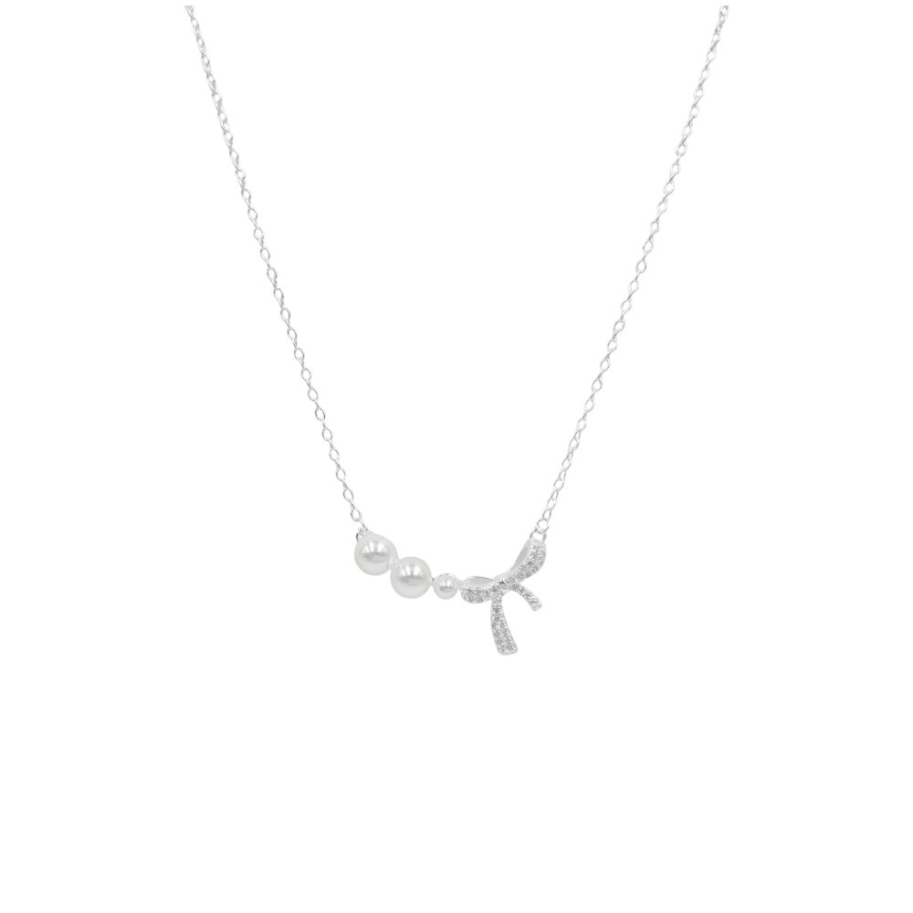 CONJUNTO PERLAS CON MOÑO 42+3cm CP-C