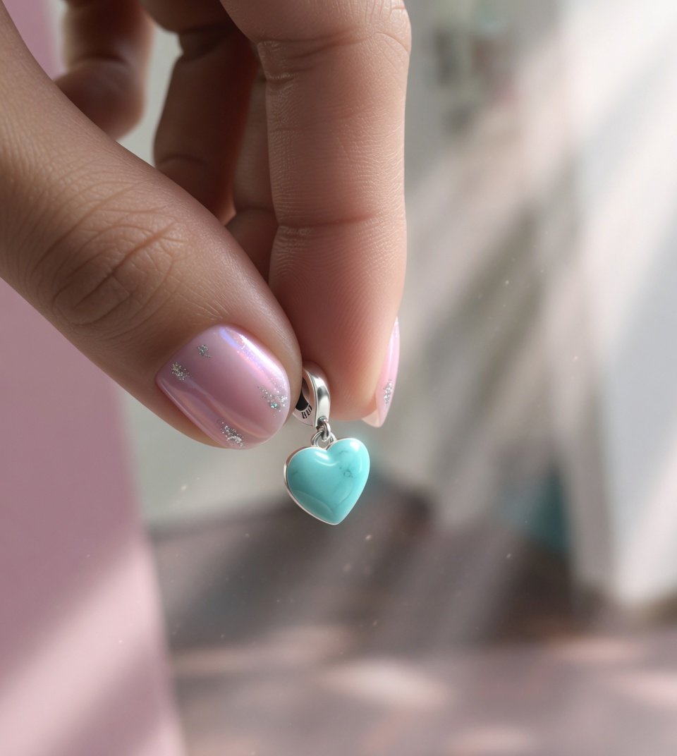 CHARMS CORAZON TURQUESA T-1D