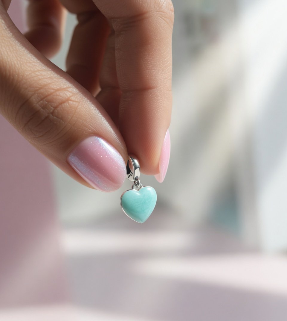 CHARMS CORAZON TURQUESA T-1D