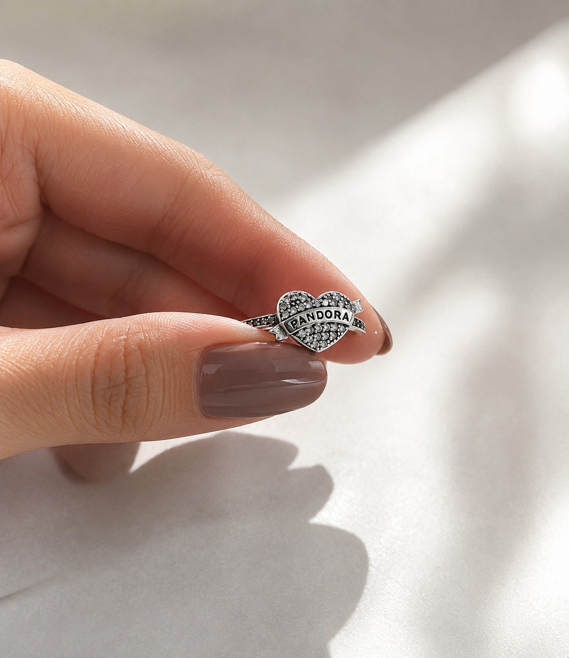 ANILLO CORAZON "PANDO" "con inscripcion"  C-109A
