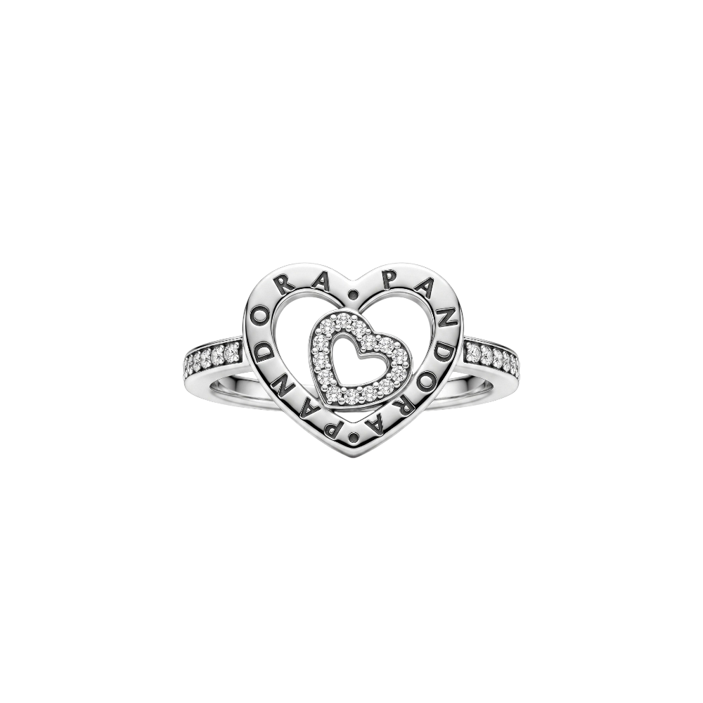 ANILLO CORAZON DOBLE PANDORA C-109A