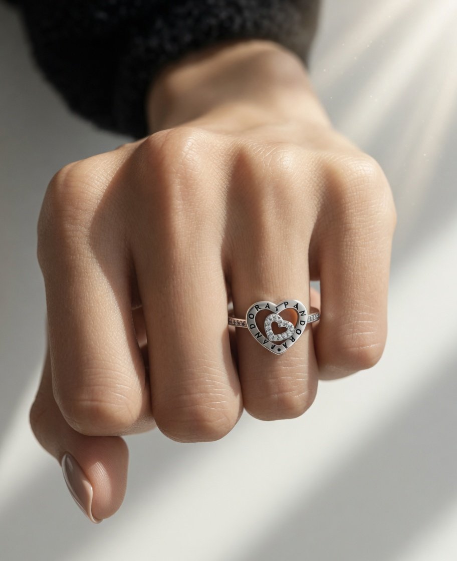 ANILLO CORAZON DOBLE PANDORA C-109A
