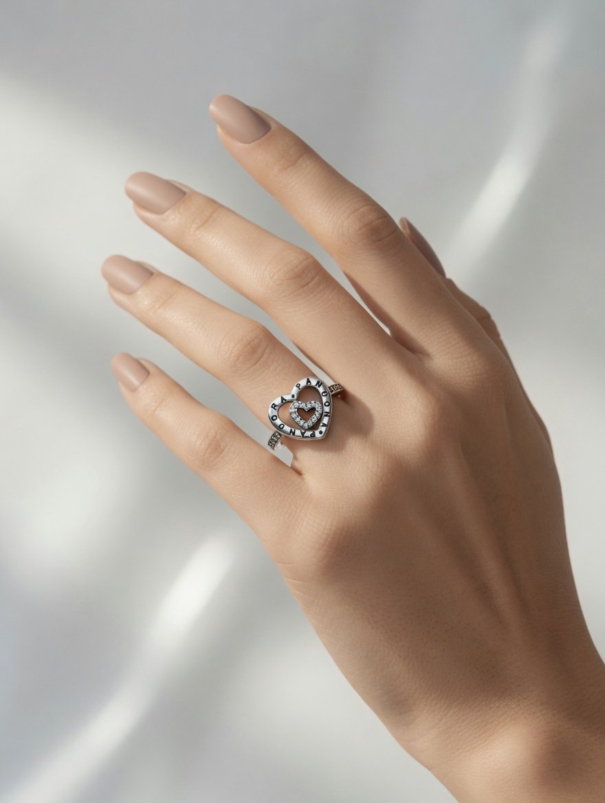 ANILLO CORAZON DOBLE PANDORA C-109A