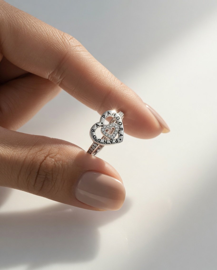 ANILLO CORAZON DOBLE PANDORA C-109A