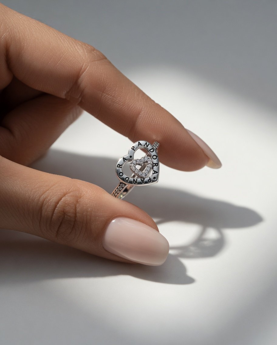 ANILLO CORAZON DOBLE PANDORA C-109A