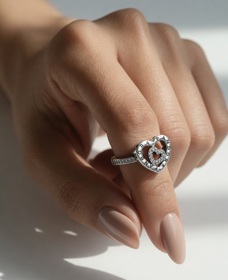 ANILLO CORAZON DOBLE PANDORA C-109A
