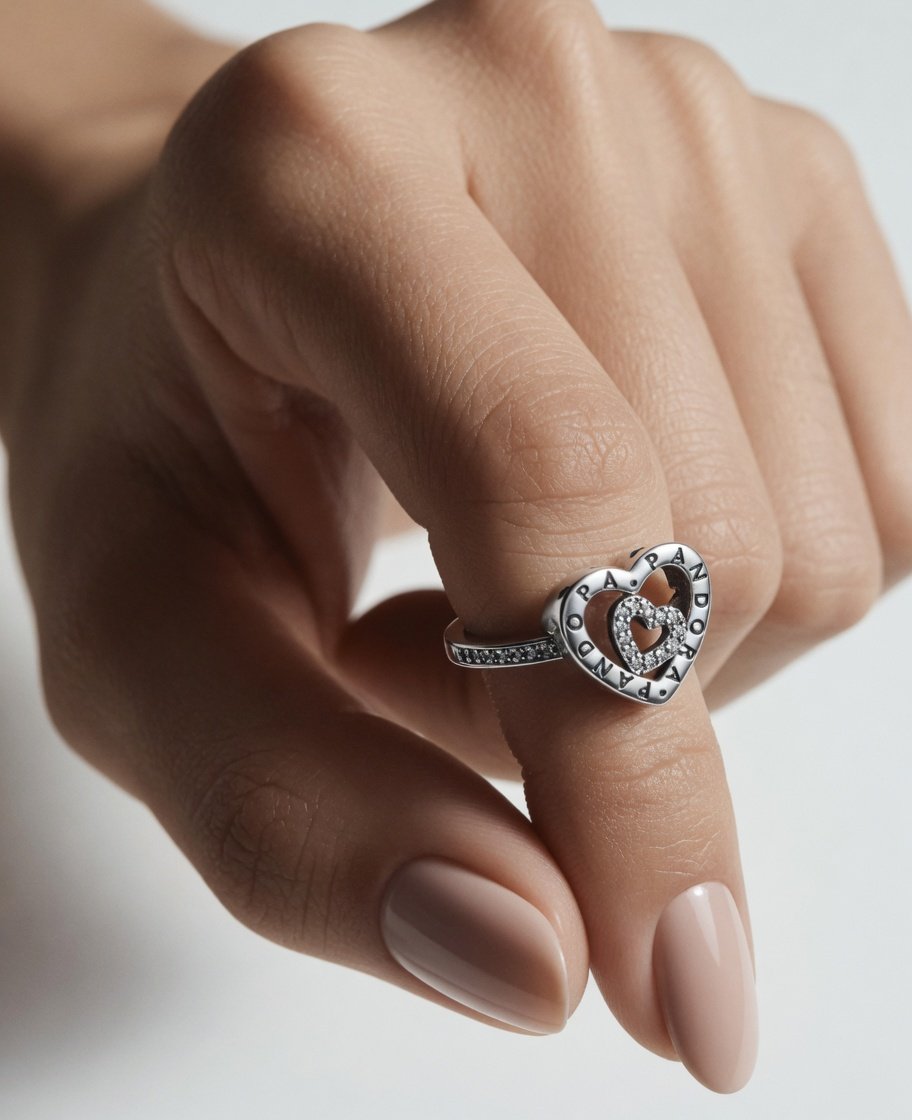 ANILLO CORAZON DOBLE PANDORA C-109A