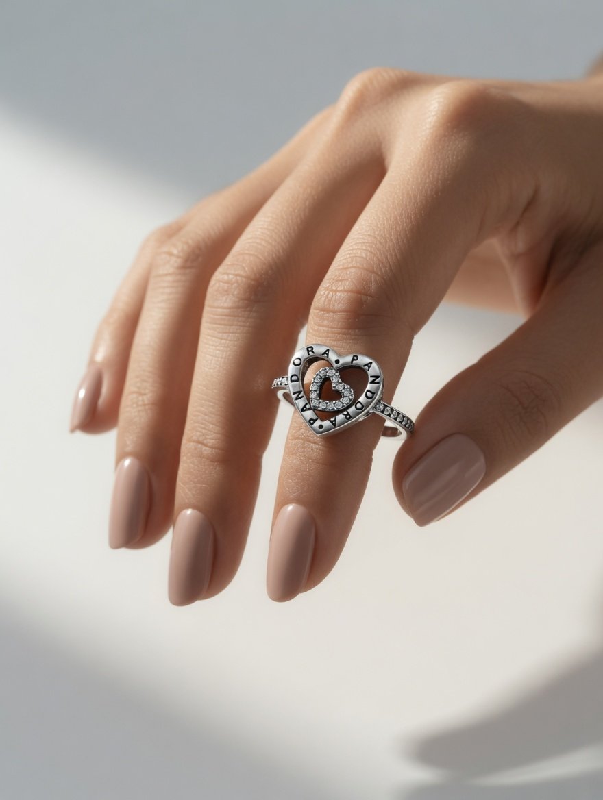 ANILLO CORAZON DOBLE PANDORA C-109A