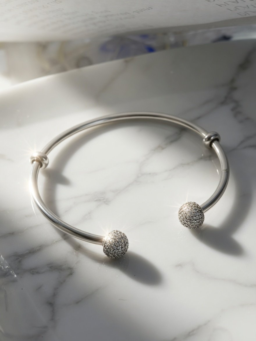 PULSERA ESCLAVA ABIERTA PAVE 18cm