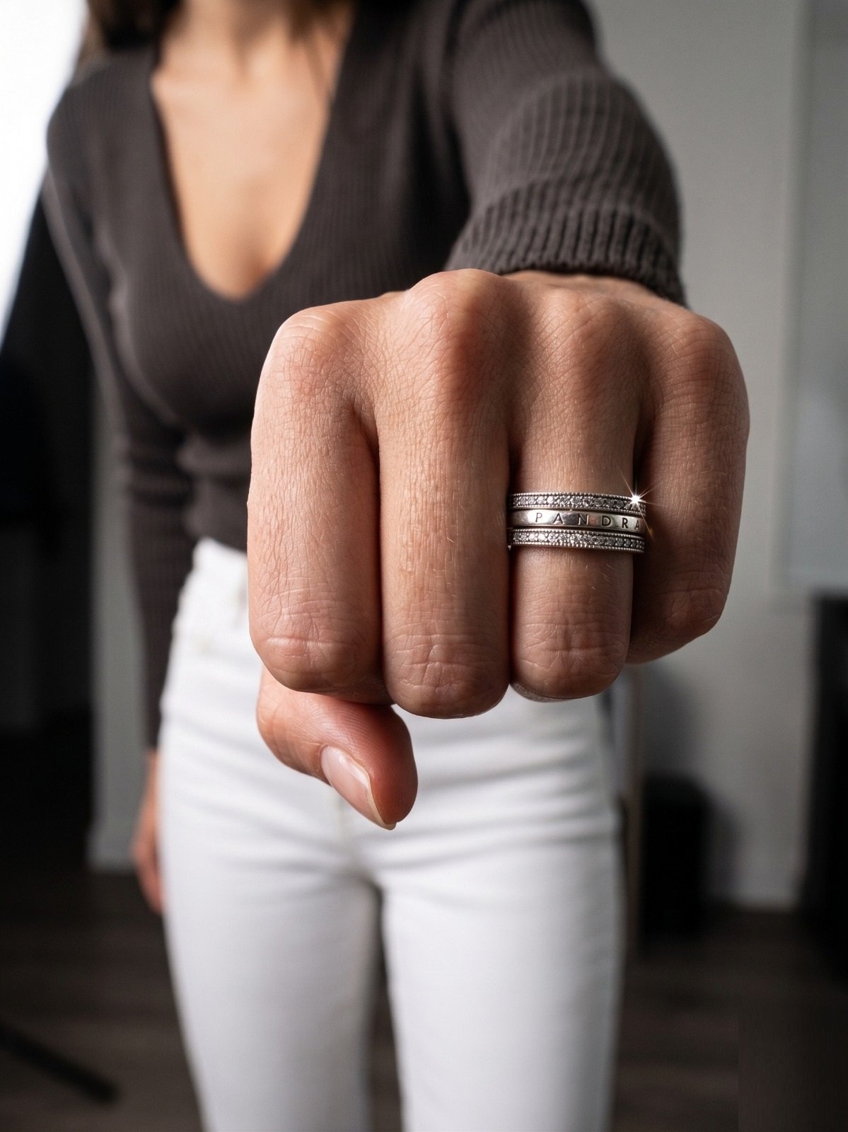 ANILLO PANDO TRIPLE (solo talle 6) C-109A