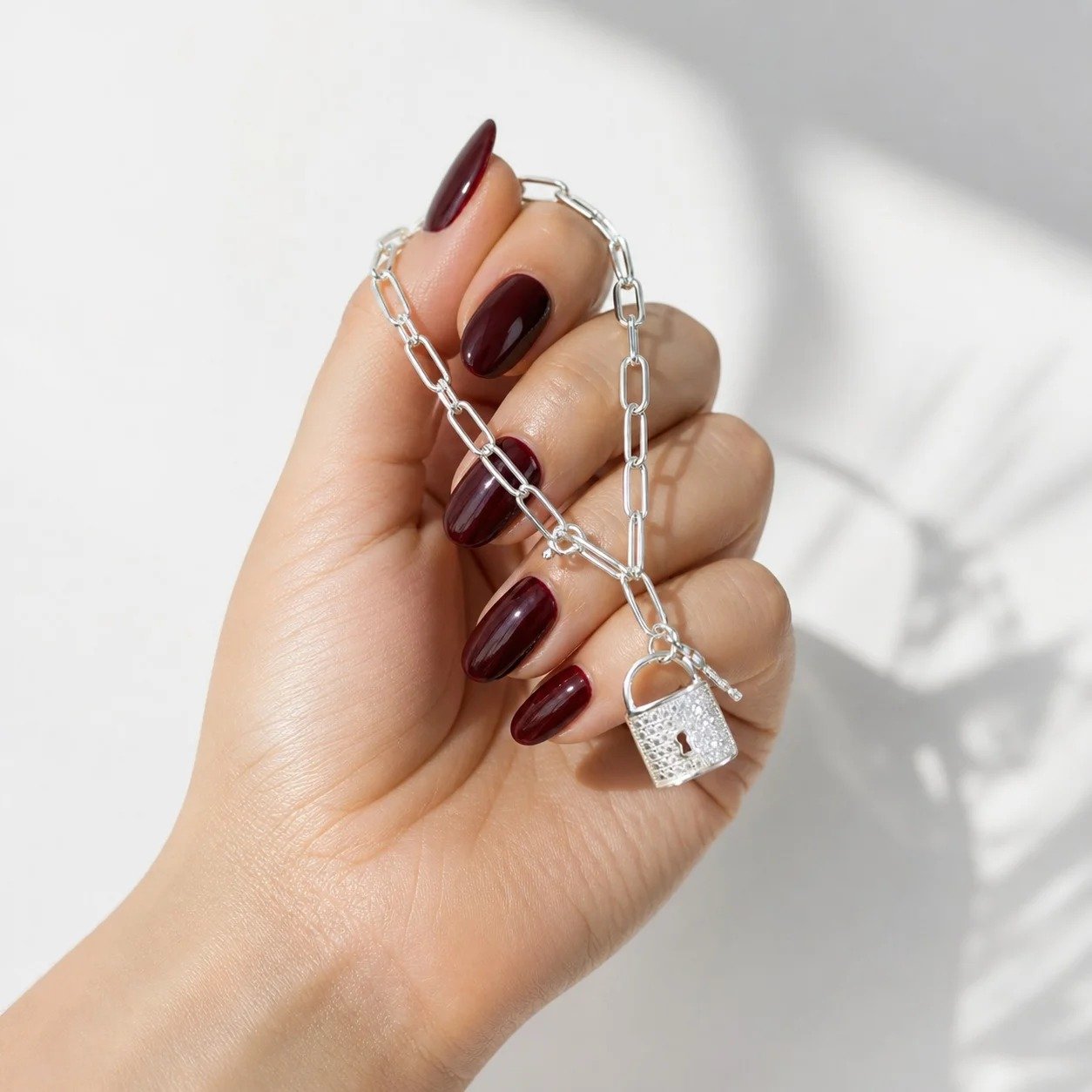 PULSERA ESLABON CON CANDADO 18cm C-23B