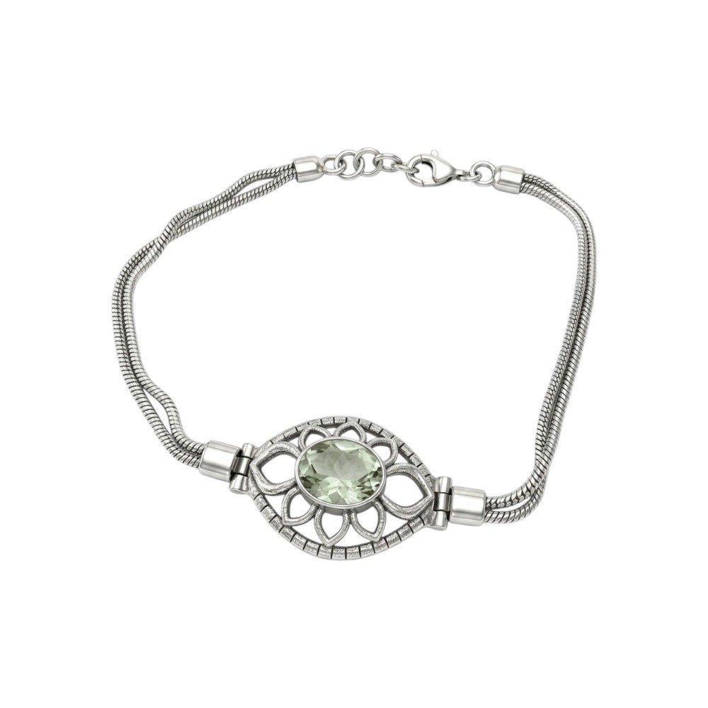 PULSERA CUARZO TRANSPARENTE 18+1cm C-23A