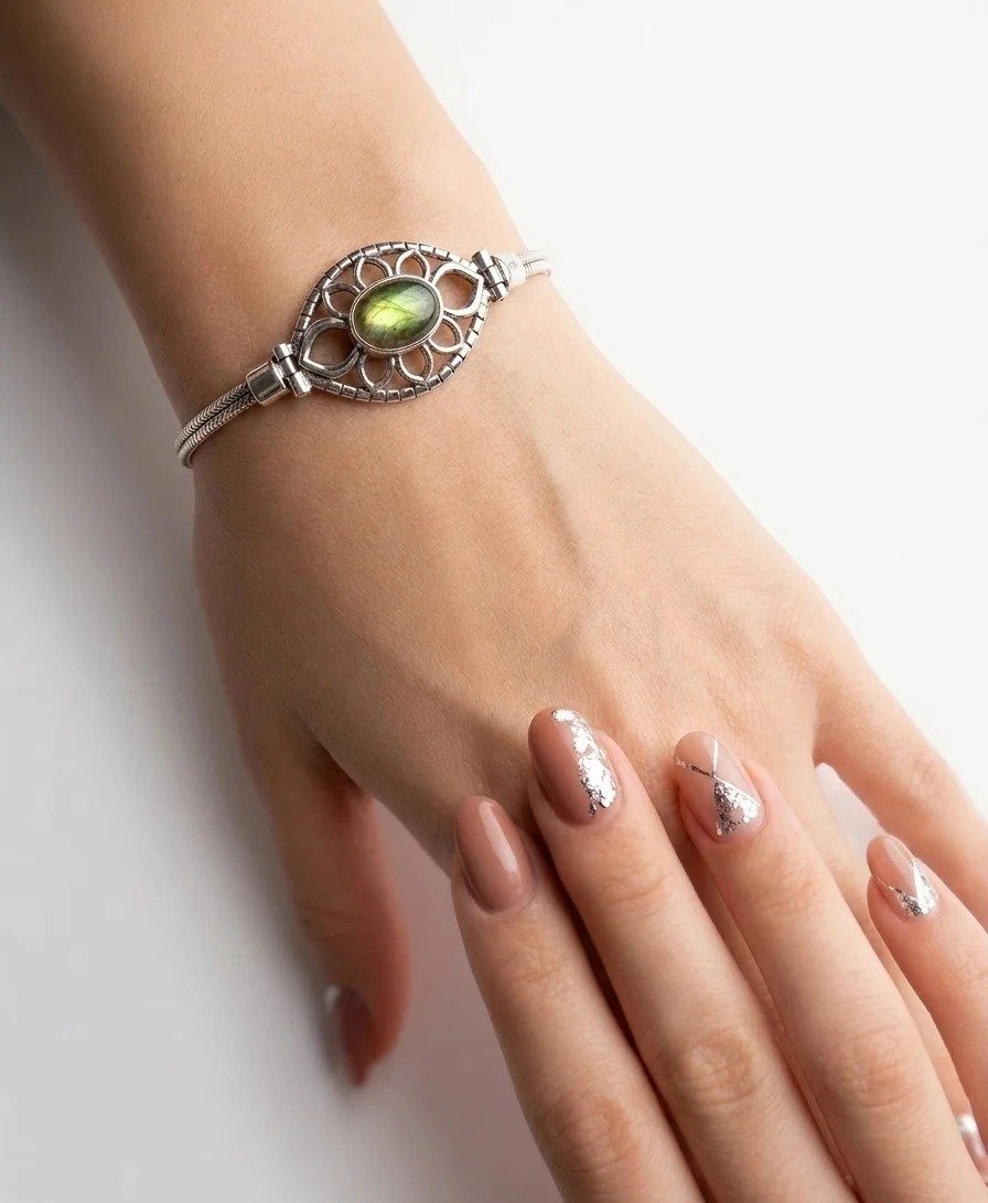PULSERA PIEDRA LABRADORITA 18+1cm C-23A