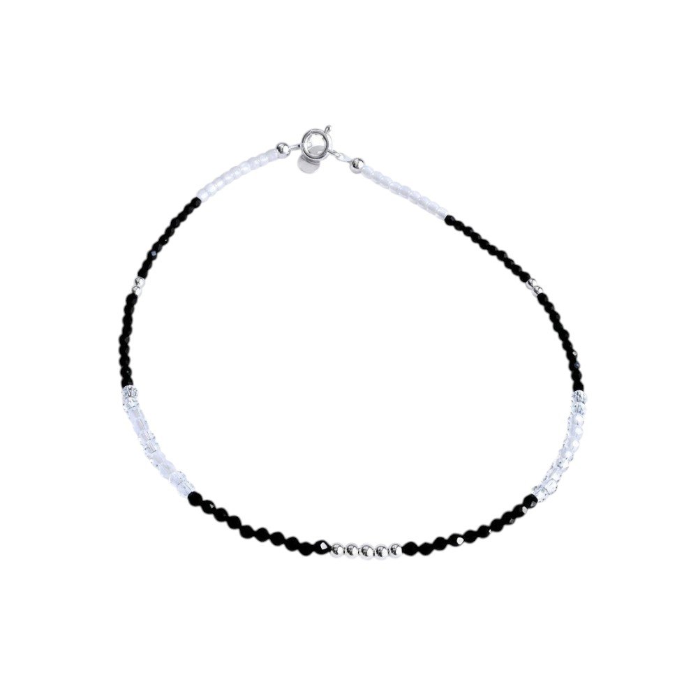 TOBILLERA BLANCA Y NEGRO 22+3cm C-24B