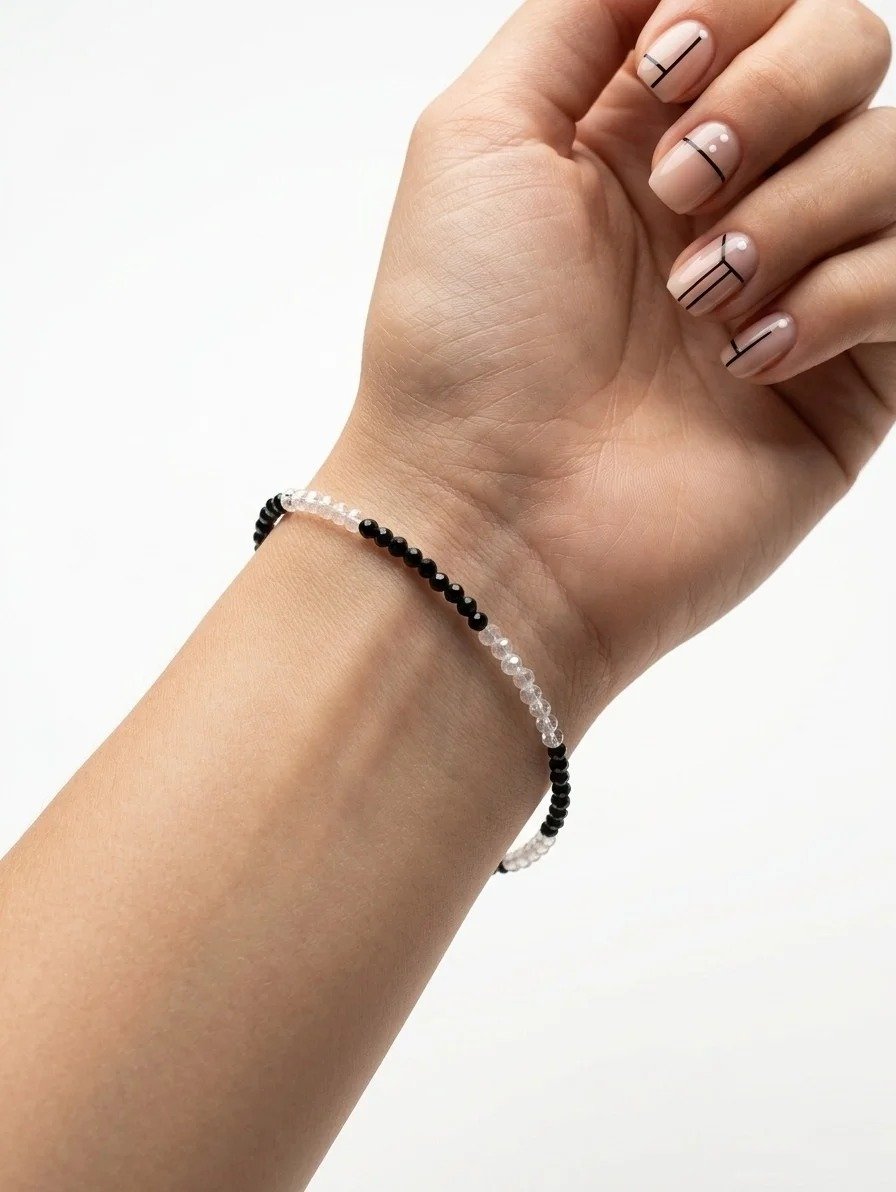 TOBILLERA BLANCA Y NEGRO 22+3cm C-24B