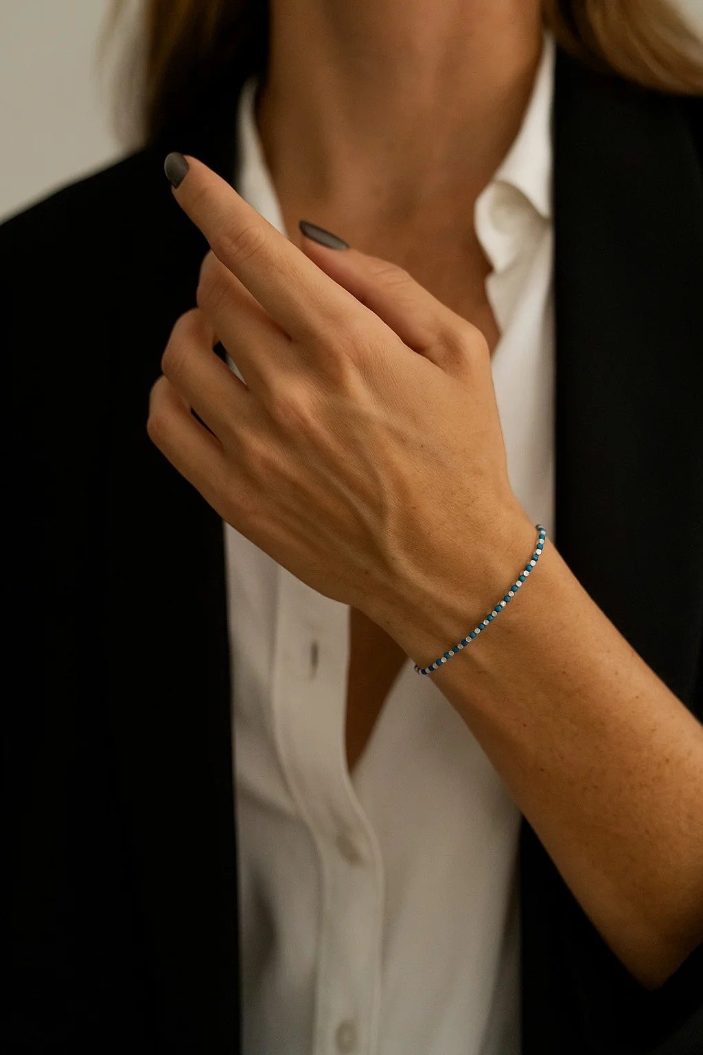 Pulsera elastizada turquesa C-24B