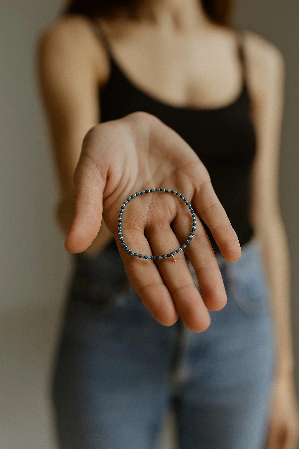 Pulsera elastizada turquesa C-24B