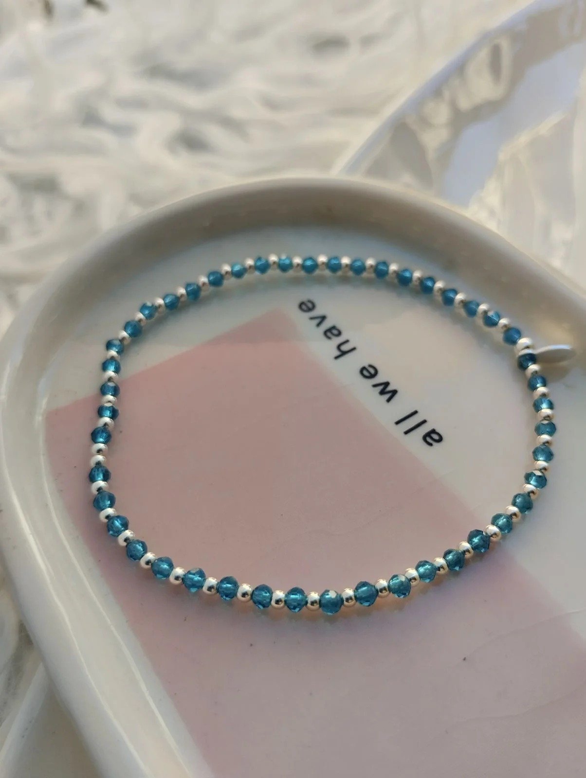 Pulsera elastizada turquesa C-24B