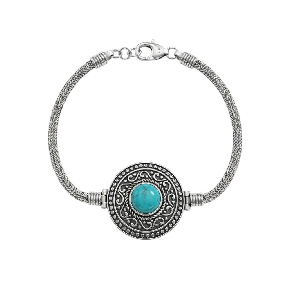 PULSERA TURQUESA NATURAL 18+1cm  C-23A