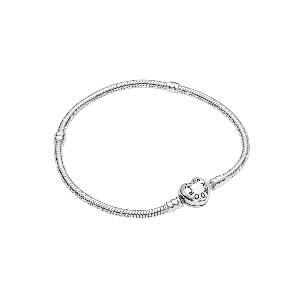 PULSERA PANDO CIERRE CORAZON "CON INSCRIPCION" 17cm