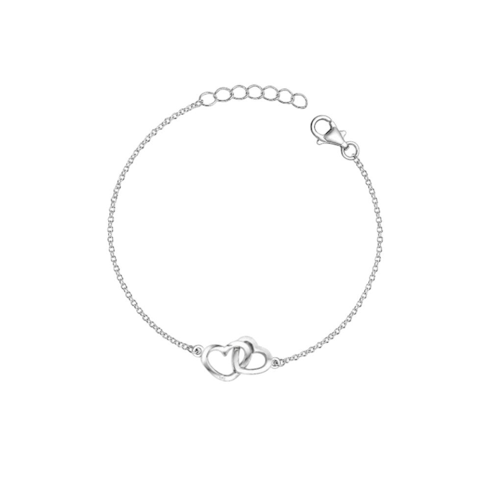 PULSERA DOS CORAZONES 17+3cm CP-P
