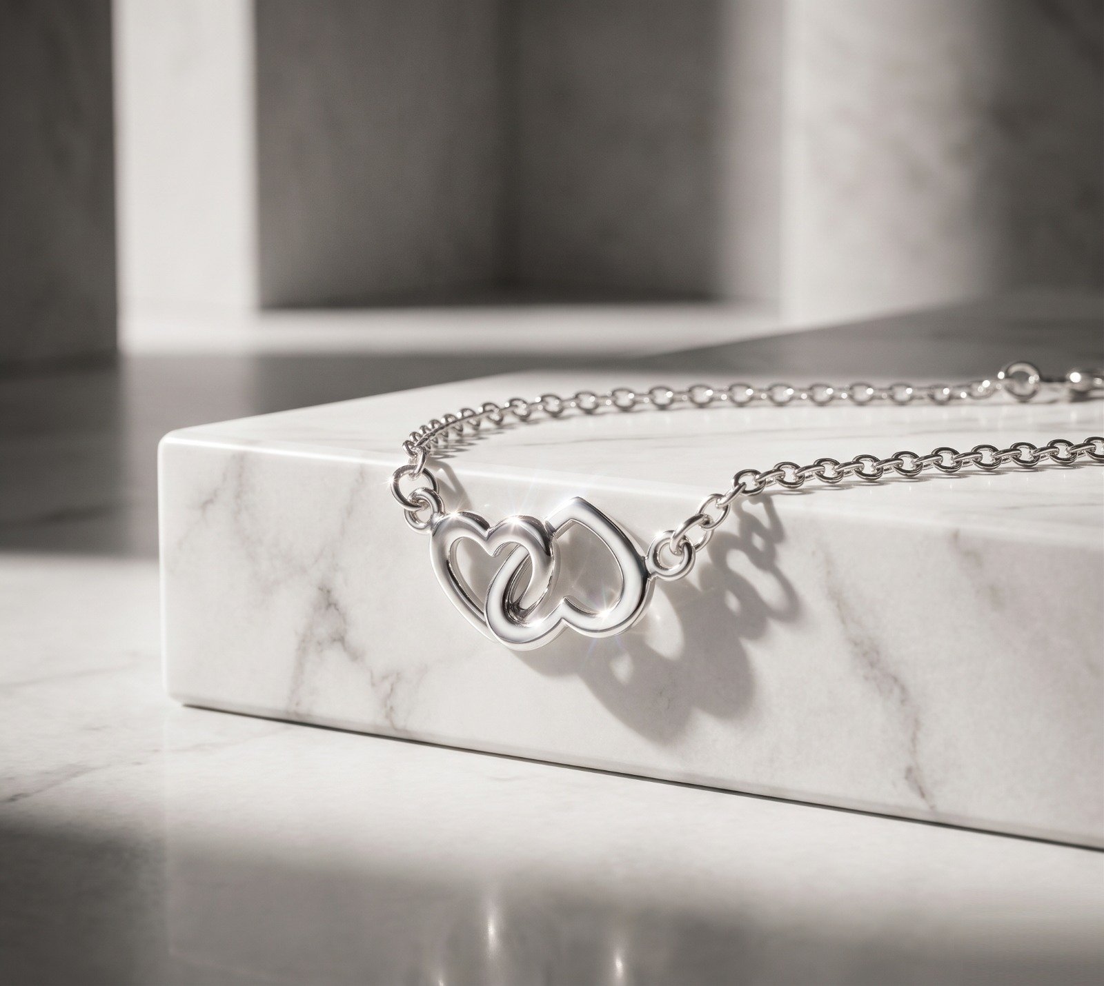 PULSERA DOS CORAZONES 17+3cm CP-P