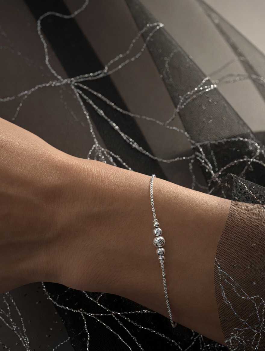 PULSERA CON BOLITAS 17+3cm CP-P