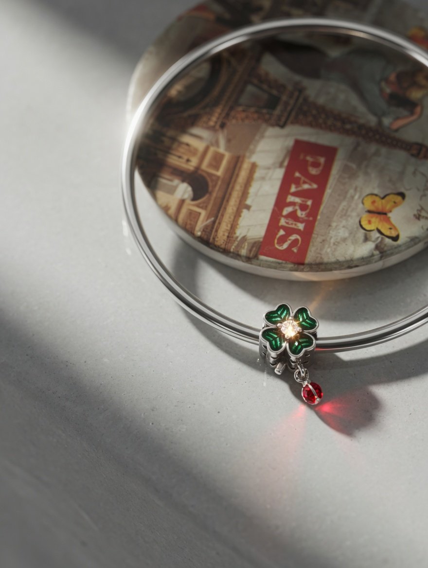 CHARMS TREBOL Y MARIQUITA T-1C