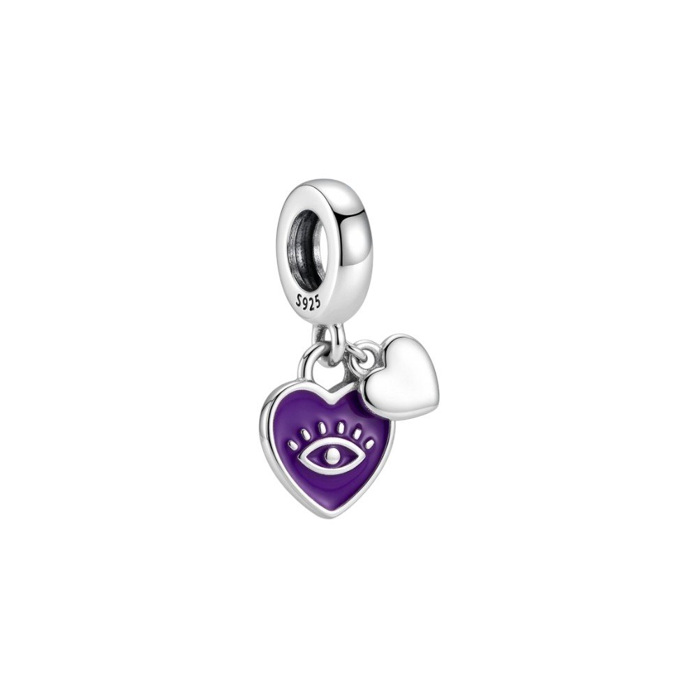 CHARMS CORAZON VIOLETA OJITO T-1F