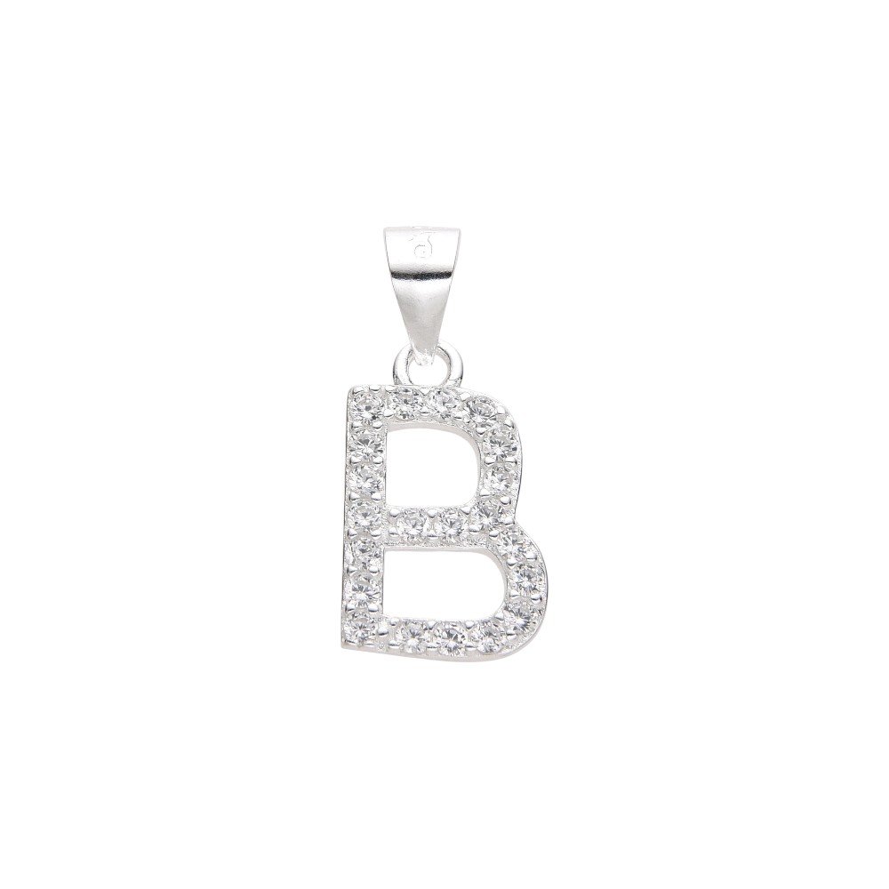DIJE LETRA CUBICS "B" 12mm CP-D