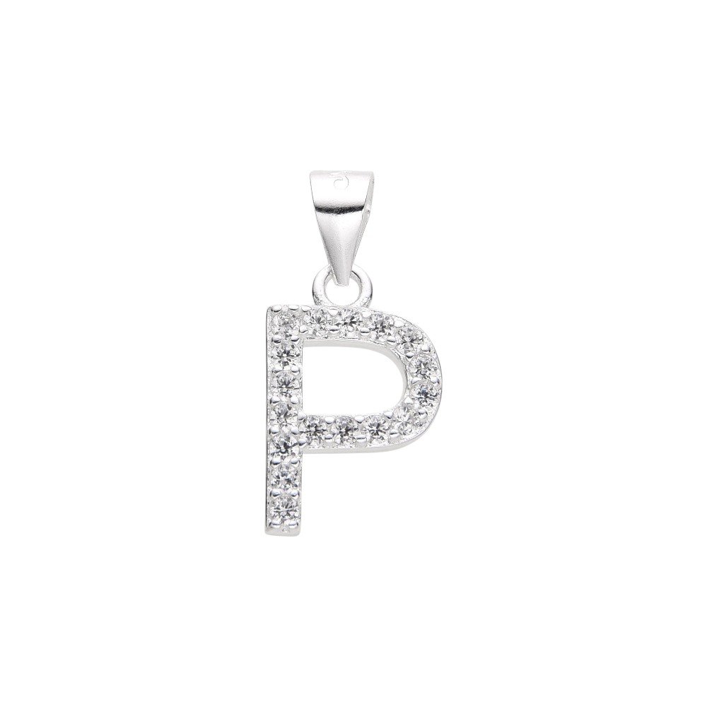 DIJE LETRA CUBICS " P" 12mm CP-D