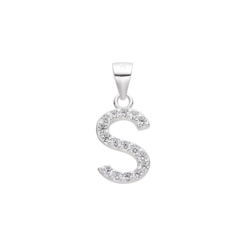 DIJE LETRA CUBICS "S" 12mm CP-D