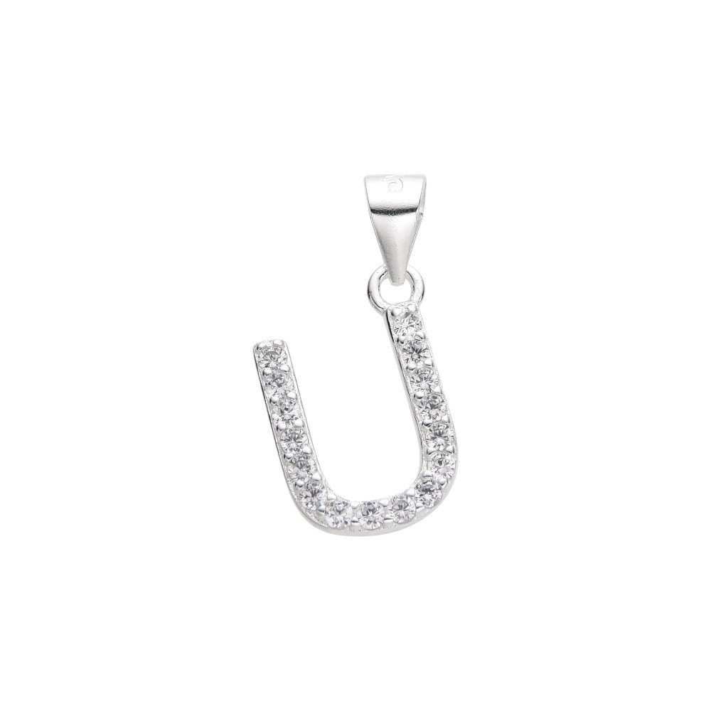 DIJE LETRA CUBICS "U" 12mm CP-D