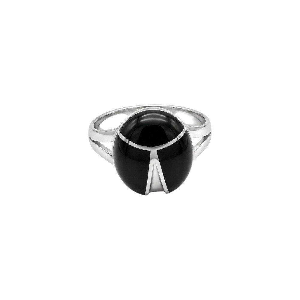 Anillo Nacar Negro  C-105A