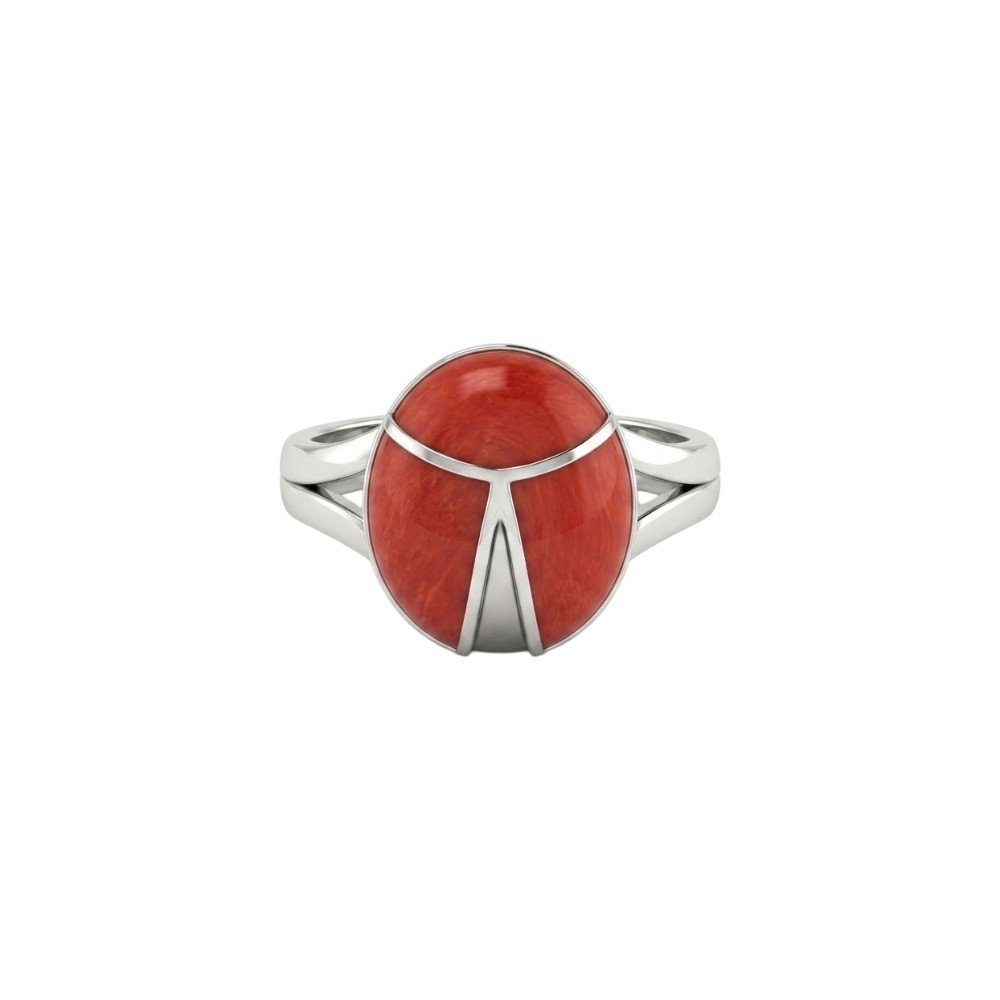 Anillo Nacar rojo C-105B