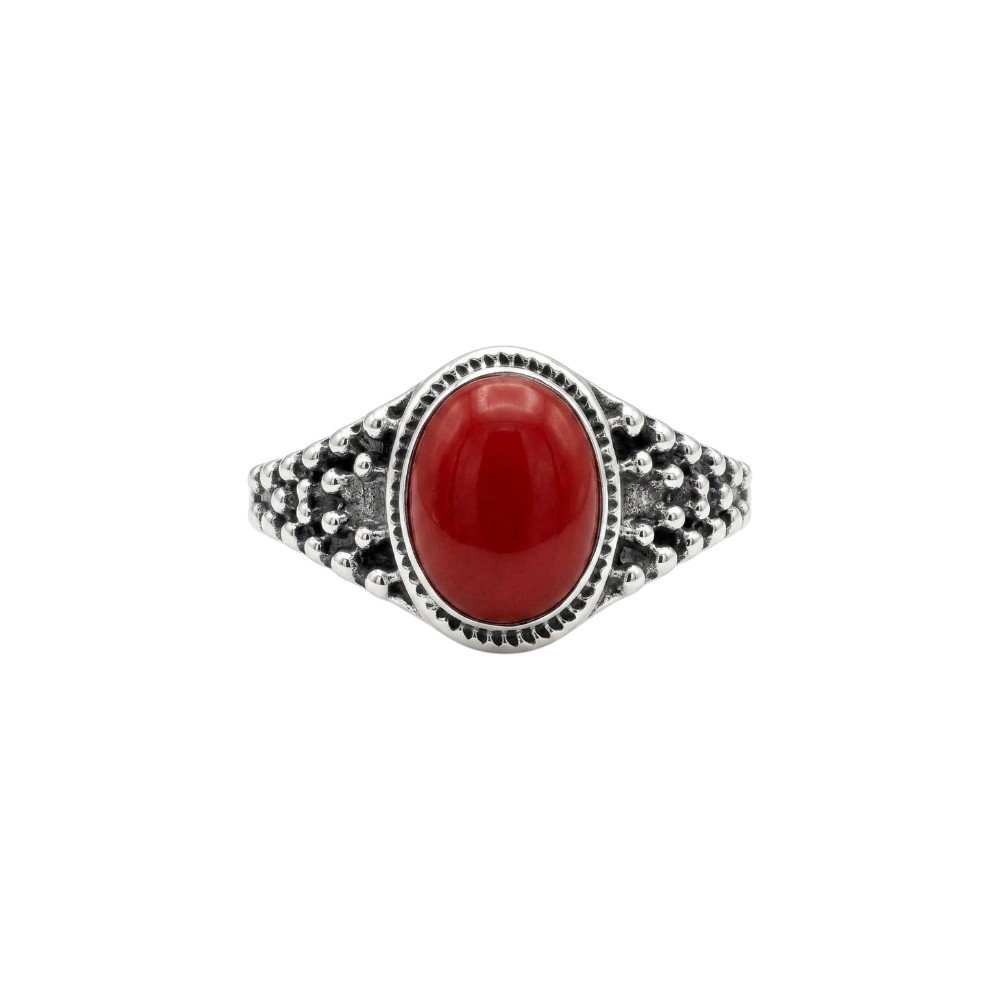 Anillo Piedra rojo "ultimo talle #7" C-105A